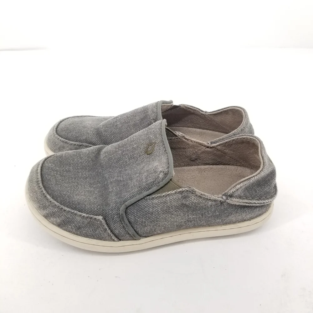 B50 OLUKAI Nohea Lole Boys Sneakers Toddler Size 13 Slip On Shoes Gray